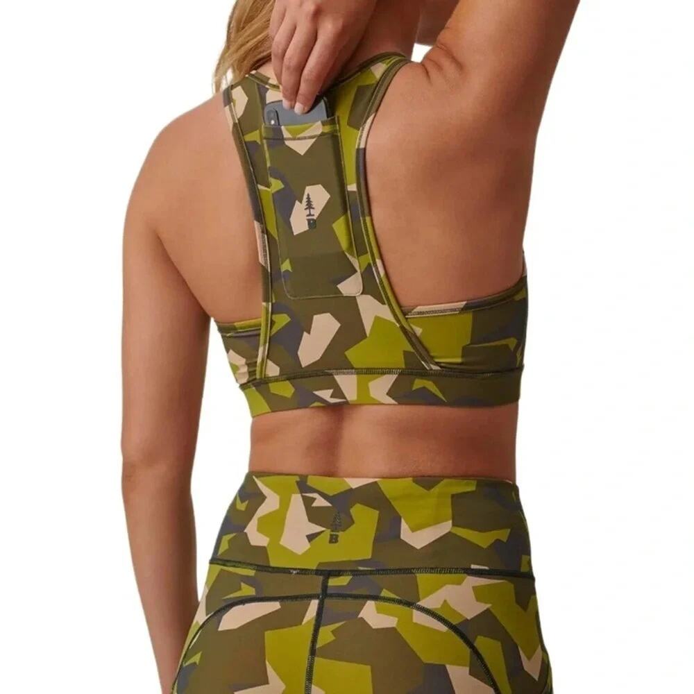 BASS OUTDOOR women Back Phone Pocket Removable Cups Racerback Bra Top Size M NWT - Picture 3 of 10